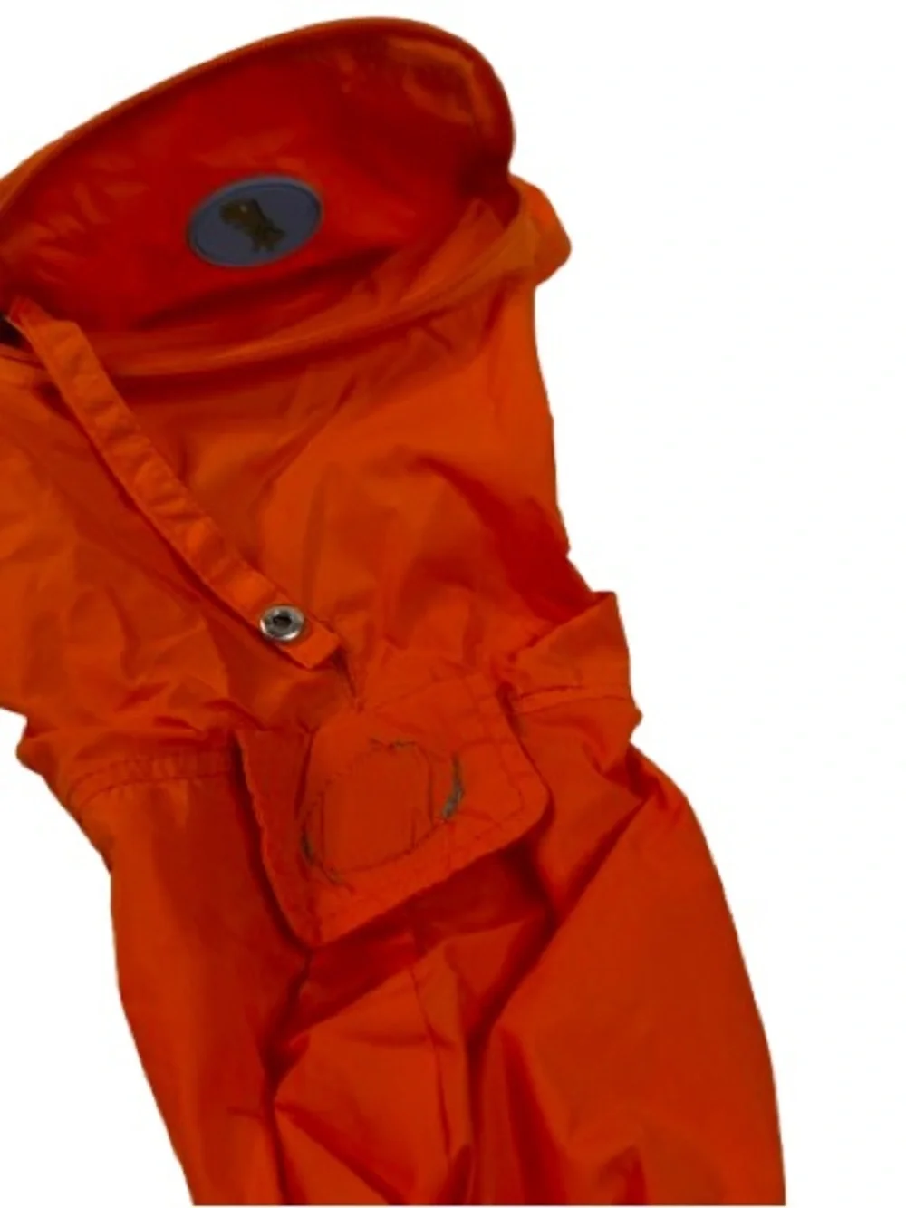 Casual Canine Orange Mesh-Lined Pet Raincoat